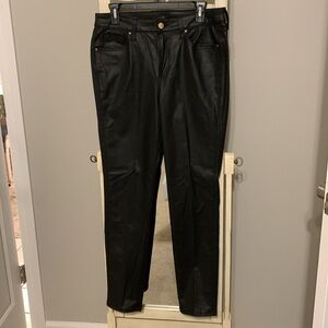 Chico’s Size 1.5 (10) Coated Slim Jeans - Black